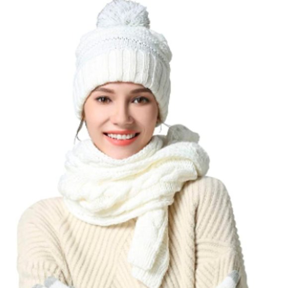 scarf gloves and hat set womens